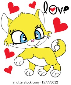 cute cat/T-shirt graphics/cute cartoon characters/cute graphics for kids/Book illustrations/textile graphic/graphic designs for kindergarten/cartoon character design/fashion graphic/cute wallpaper