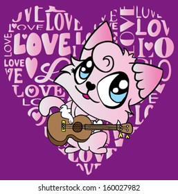 cute cat/T-shirt graphics/cute cartoon characters/cute graphics for kids/Book illustrations/textile graphic/graphic designs for kindergarten/cartoon character design/fashion graphic/cute wallpaper