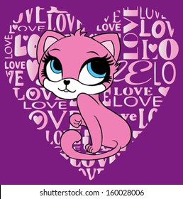 cute cat/T-shirt graphics/cute cartoon characters/cute graphics for kids/Book illustrations/textile graphic/graphic designs for kindergarten/cartoon character design/fashion graphic/cute wallpaper