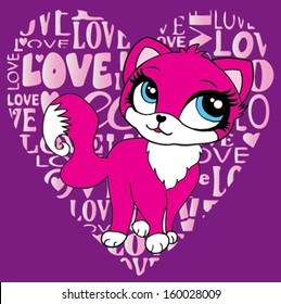 cute cat/T-shirt graphics/cute cartoon characters/cute graphics for kids/Book illustrations/textile graphic/graphic designs for kindergarten/cartoon character design/fashion graphic/cute wallpaper