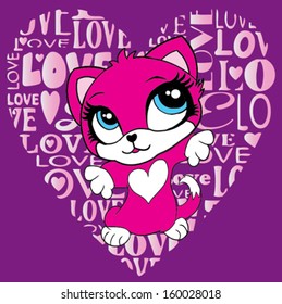 cute cat/T-shirt graphics/cute cartoon characters/cute graphics for kids/Book illustrations/textile graphic/graphic designs for kindergarten/cartoon character design/fashion graphic/cute wallpaper