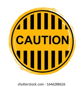 Cuidado, signo amarillo. Icono del vector.