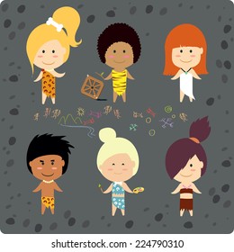 Cute cave people