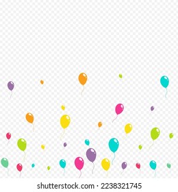 Cute Celebration Inflatable Ball Vector Transparent Background. Glossy Balloon Cover. Red and Green and Yellow Party Texture. Multicolor Design Ballon Template.