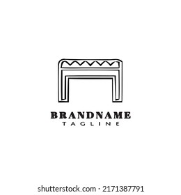 cute chair logo cartoon icon design template black modern isolated vector illustration