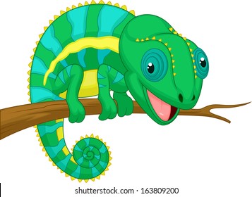 Cute Chameleon Cartoon