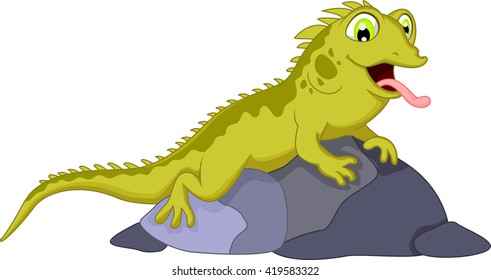 cute chameleon cartoon