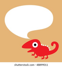 cute chameleon cartoon