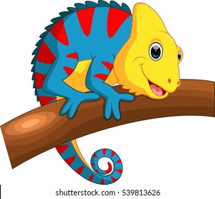 Cute Chameleon Cartoon