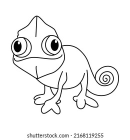 tangled chameleon coloring page