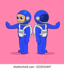 cute character, astronaut illustration, suitable for the needs of social media elements, post, flayer, children's book and etc...