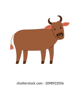 Cute character bull hand draw hand drawn naive art
