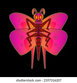 cute character, butterfly symbol, suitable for children's books, business, social media feeds and others