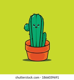 cute character, cactus vector, mascot