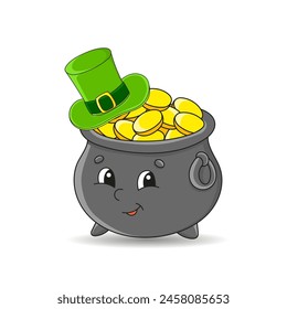 Cute character. Cartoon style. Isolated on white background. Design element. Vector illustration.