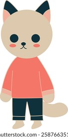 Cute Character with Cat Features