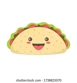 cute character chili pepper with face, cartoon pepper isolated on white background, vector illustration