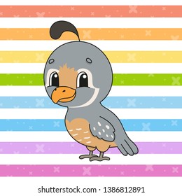 Cute character. Colorful vector illustration. Cartoon style. Isolated on color background. Design element. Template for your design, books, stickers, cards, posters, clothes