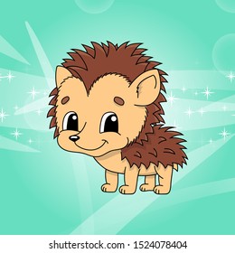 Cute character. Colorful vector illustration. Cartoon style. Isolated on color abstract background. Design element. Template for your design, books, stickers, posters, cards, clothes.