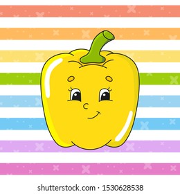 Cute character. Colorful vector illustration. Cartoon style. Isolated on color background. Design element. Template for your design, books, stickers, cards, posters, clothes.