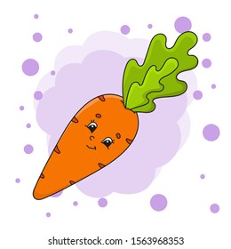 Cute character. Colorful vector illustration. Isolated on color abstract background. Design element. Template for your design, books, stickers, posters, cards, clothes. Cartoon style.