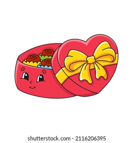 Cute character. Colorful vector illustration. cartoon style. Isolated on white background. Valentine's Day. Template for your design, books, stickers, cards, posters, clothes.