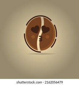 cute character design of coffee "Enchanted face"