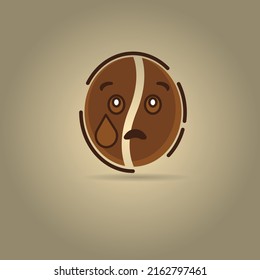 cute character design of coffee "to be discouraged"