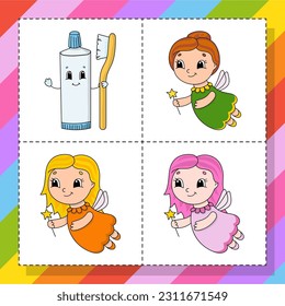 Carácter lindo. Elemento de diseño. Plantilla para su diseño, libros, pegatinas, tarjetas, carteles, ropa. Estilo de caricatura. Aislado sobre fondo blanco. Ilustración vectorial.