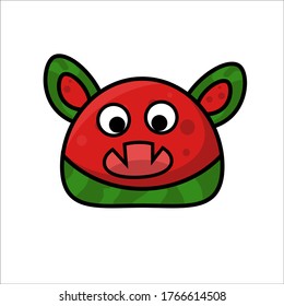 Cute Character Design Form Watermelone