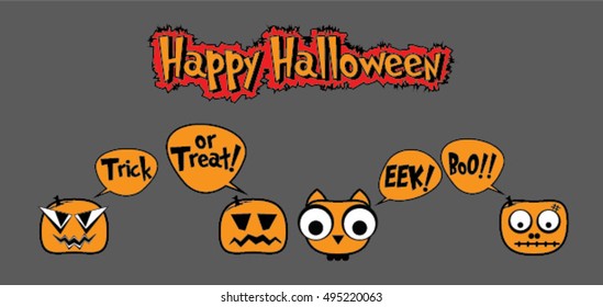 Cute character design for Halloween party 