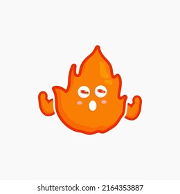 cute character fire cute sticker design set bundle for shop element nature fire yellow very strong