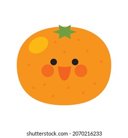 Carácter lindo de las naranjas de frutas