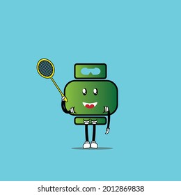 cute character gas cylinder vector