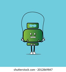 cute character gas cylinder vector