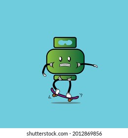 cute character gas cylinder vector
