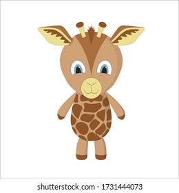 cute character giraffe without neck