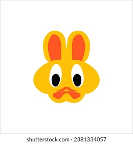 cute character head vector illustration for children educational use with different shapes and cute doll characters