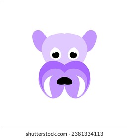 cute character head vector illustration for children educational use with different shapes and cute doll characters