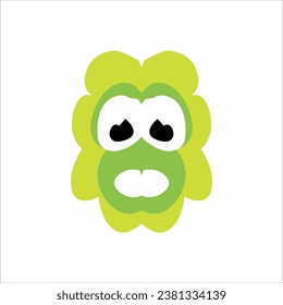 cute character head vector illustration for children educational use with different shapes and cute doll characters