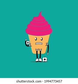 cute character icecream vector mascot