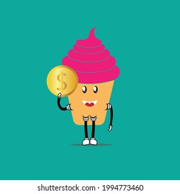 cute character icecream vector mascot