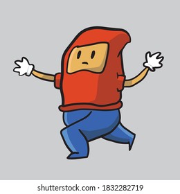 Vector de ilustración de carácter personalizado. Vector de ilustración de caracteres.