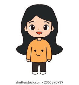 Cute Character Illustration for web, app, infographic etc