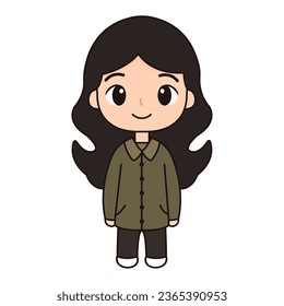 Cute Character Illustration for web, app, infographic etc