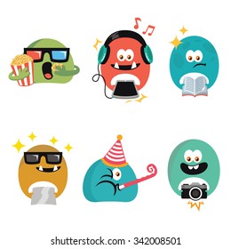 Cute Character Logo Template Design Vector