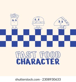 cute character mascot hand drawing vector