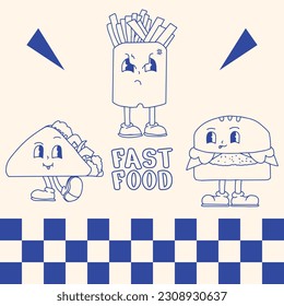 cute character mascot hand drawing vector