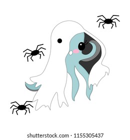 cute character octopus for holiday halloween in cartoon style
