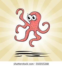cute character. Octopus. Icon